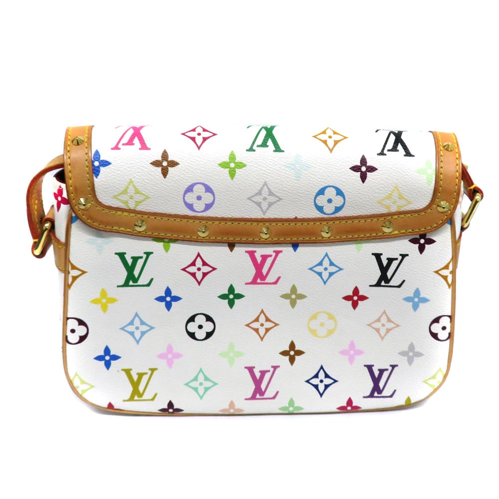 Louis Vuitton Sologne Blanc White Shoulder LV Multicolor Bag Monogram